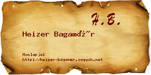 Heizer Bagamér névjegykártya